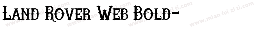 Land Rover Web Bold字体转换